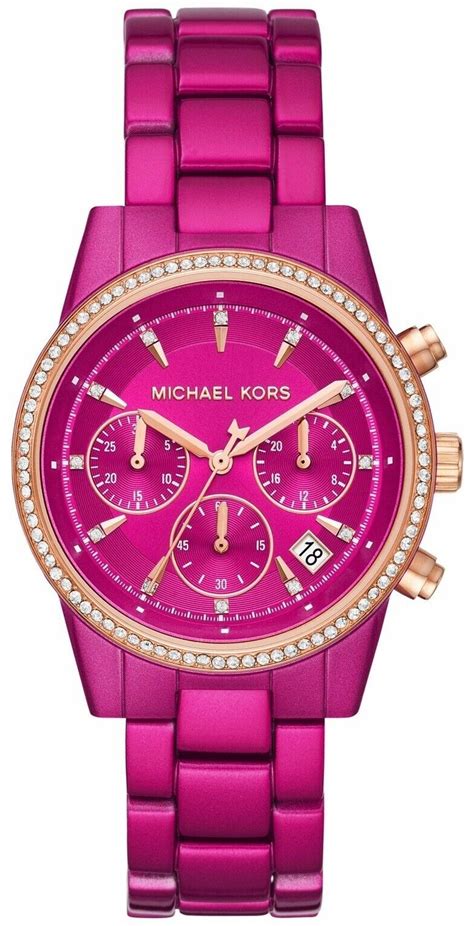 michael kors uhr damen pink|michael kors pink watches.